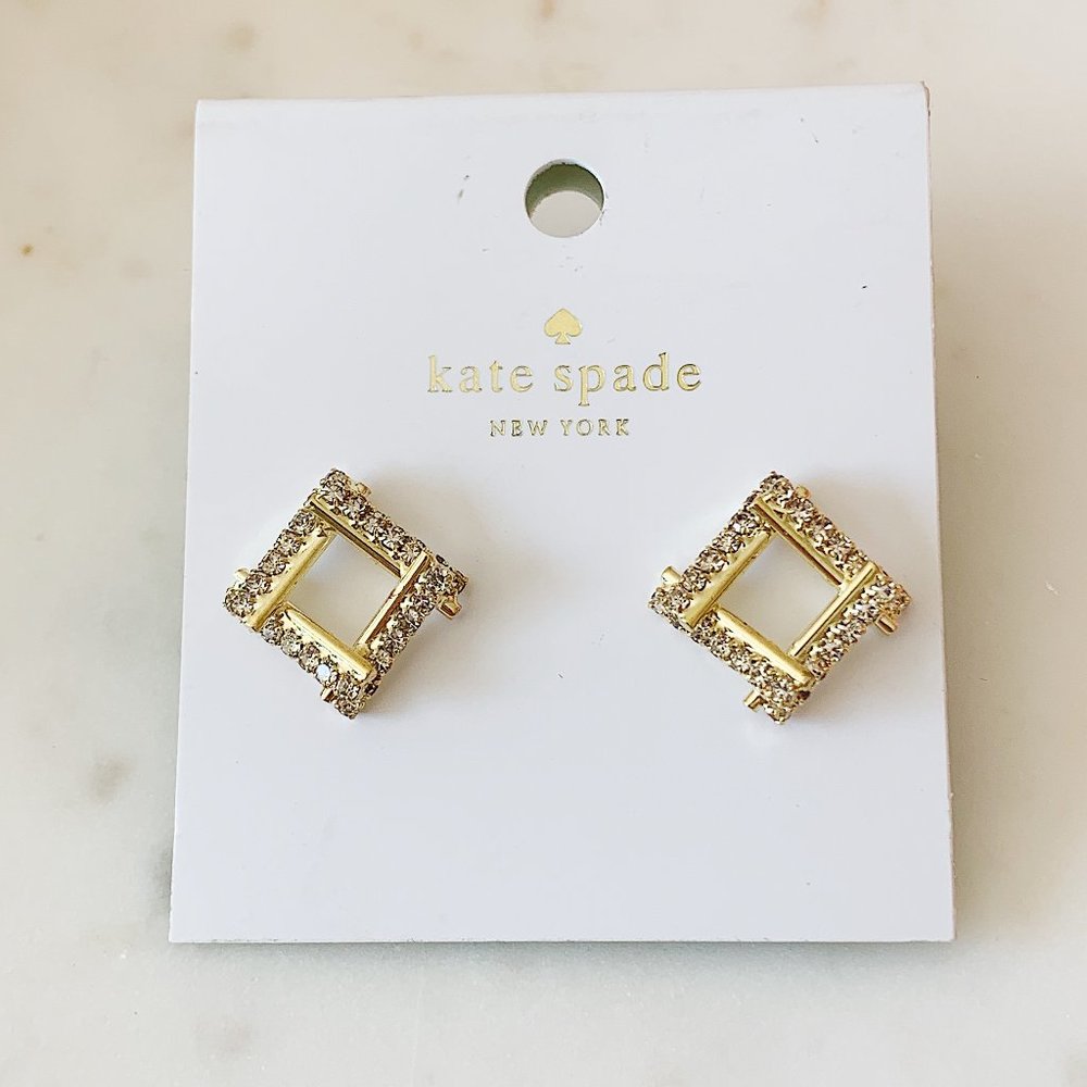 Kate Spade gold frame earrings